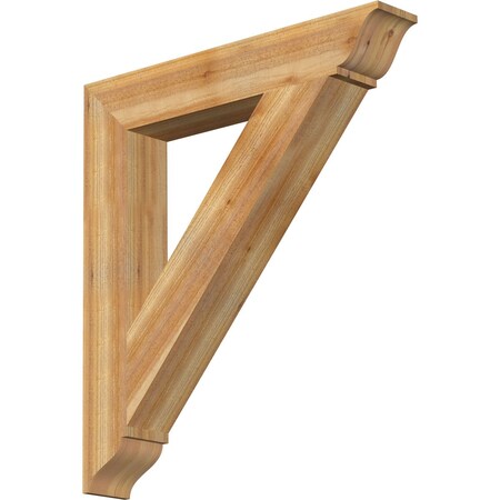 Ekena Millwork Traditional Traditional Rough Sawn Bracket, Western Red Cedar, 6"W x 38"D x 42"H BKT06X38X42TRA01RWR
